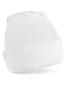 Preview: Patch-Beanie mit viereckigem Patch - verschiedene Farben - Gr. Onesize